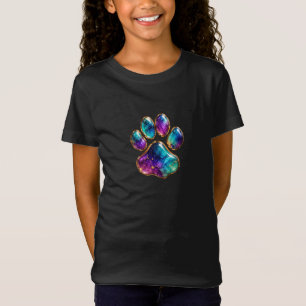 Kleurrijk Tie Dye Pootafdruk Kinderen T-Shirt