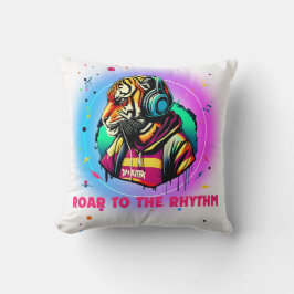 Kleurrijk tijgergezicht kussen