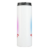 Kleurrijk tijgergezicht thermosbeker (Achterkant)