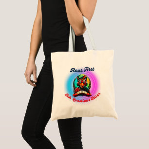 Kleurrijk tijgergezicht tote bag