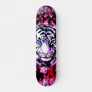 Kleurrijk tijgerhoofd - Retro Tiger Skateboard