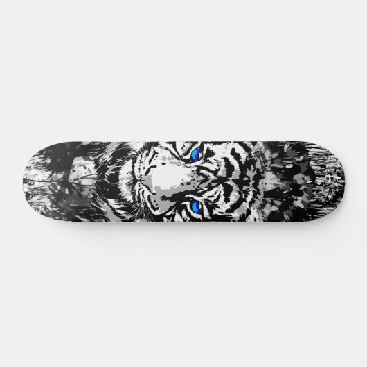 Kleurrijk tijgerhoofd - Retro Tiger Skateboard (Horizontaal)