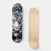 Kleurrijk tijgerhoofd - Retro Tiger Skateboard (Voorkant)