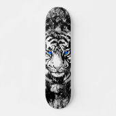Kleurrijk tijgerhoofd - Retro Tiger Skateboard (Voorkant)