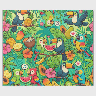 Kleurrijk Toekan Jungle Inpakpapier