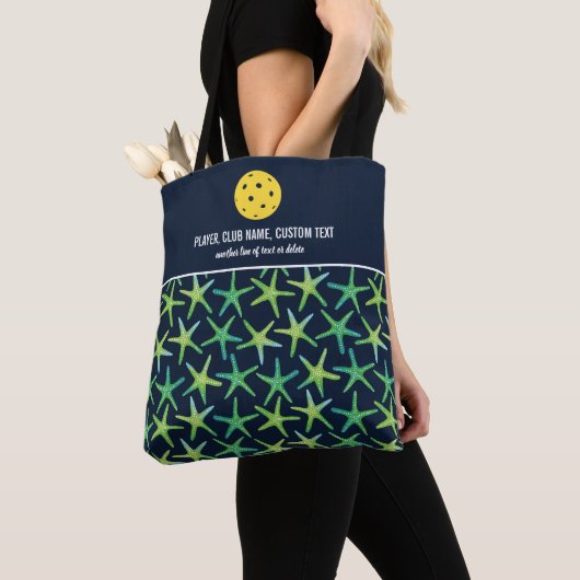 Kleurrijk tongpatroon Aangepast Pickleball Paddle Tote Bag (Dichtbij)