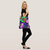 kleurrijk tote bag (Op model)