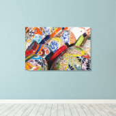 Kleurrijk traditioneel handbeschilderd Mexicaans a Canvas Afdruk (Insitu (Houten vloer))