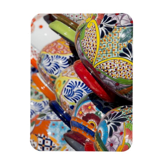 Kleurrijk traditioneel handbeschilderd Mexicaans a Magneet (Verticaal)