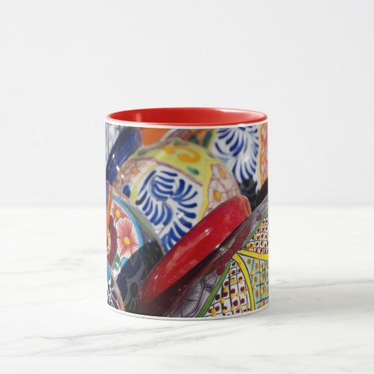 Kleurrijk traditioneel handbeschilderd Mexicaans a Mok (Midden)