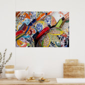 Kleurrijk traditioneel handbeschilderd Mexicaans a Poster (Keuken)