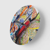 Kleurrijk traditioneel handbeschilderd Mexicaans a Ronde Klok (Hoek)