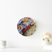 Kleurrijk traditioneel handbeschilderd Mexicaans a Ronde Klok (Huis)