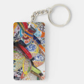Kleurrijk traditioneel handbeschilderd Mexicaans a Sleutelhanger (achterkant)