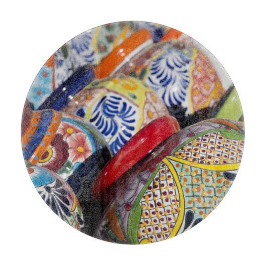 Kleurrijk traditioneel handbeschilderd Mexicaans a Snijplank (Voorkant)