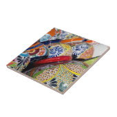 Kleurrijk traditioneel handbeschilderd Mexicaans a Tegeltje (Zijkant)