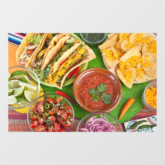 Kleurrijk traditioneel Mexicaans Afbeelding voor v Raamsticker (Vel)