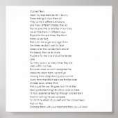 kleurrijk tranen gedicht poster (Voorkant)