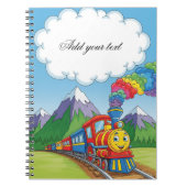 Kleurrijk Trein Kinderen Notitieboek – Cartoon Spo (Voorkant)