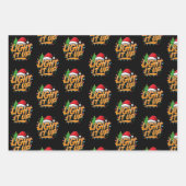 Kleurrijk trendy kerstinpakpapier inpakpapier vel (Voorkant 3)