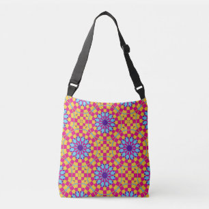 Kleurrijk Trendy Modern Mosaic Geometric Pattern Crossbody Tas