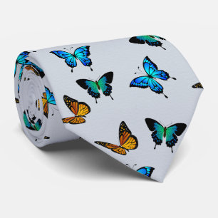 Kleurrijk Trendy Monarch Vlinder Patroon Stropdas