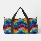 Kleurrijk Trendy Regenboog Gebreid Patroon Plunjezak (Voorkant)