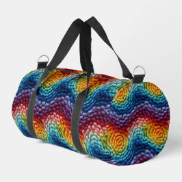 Kleurrijk Trendy Regenboog Gebreid Patroon Plunjezak