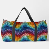 Kleurrijk Trendy Regenboog Gebreid Patroon Plunjezak (Voorkant)