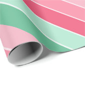 Kleurrijk Trendy Roze Groene Moderne Legant Cadeaupapier (Rol Hoek)