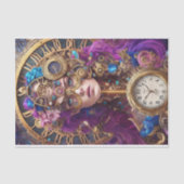 Kleurrijk Trendy Steampunk Decoupage Tissue Paper Tissuepapier (Voorkant)
