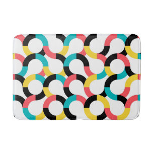 Kleurrijk, trendy, vrolijk, leuk, moderne geometri badmat