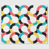 Kleurrijk, trendy, vrolijk, leuk, moderne geometri cadeaupapier (Vlak)