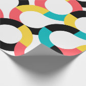 Kleurrijk, trendy, vrolijk, leuk, moderne geometri cadeaupapier (Hoek)