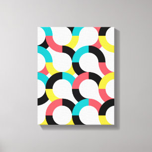 Kleurrijk, trendy, vrolijk, leuk, moderne geometri canvas afdruk