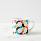 Kleurrijk, trendy, vrolijk, leuk, moderne geometri espresso kop (Rechts)