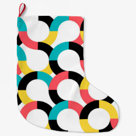 Kleurrijk, trendy, vrolijk, leuk, moderne geometri grote kerstsok