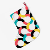Kleurrijk, trendy, vrolijk, leuk, moderne geometri grote kerstsok (Achterkant (Hangend))