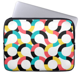 Kleurrijk, trendy, vrolijk, leuk, moderne geometri laptop sleeve