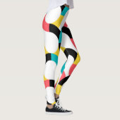 Kleurrijk, trendy, vrolijk, leuk, moderne geometri leggings (Rechts)