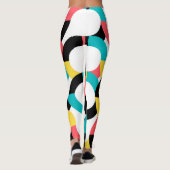 Kleurrijk, trendy, vrolijk, leuk, moderne geometri leggings (Achterkant)