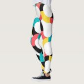 Kleurrijk, trendy, vrolijk, leuk, moderne geometri leggings (Links)