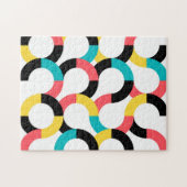 Kleurrijk, trendy, vrolijk, leuk, moderne geometri legpuzzel (Horizontaal)