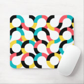 Kleurrijk, trendy, vrolijk, leuk, moderne geometri muismat (Met muis)