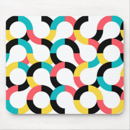 Kleurrijk, trendy, vrolijk, leuk, moderne geometri muismat