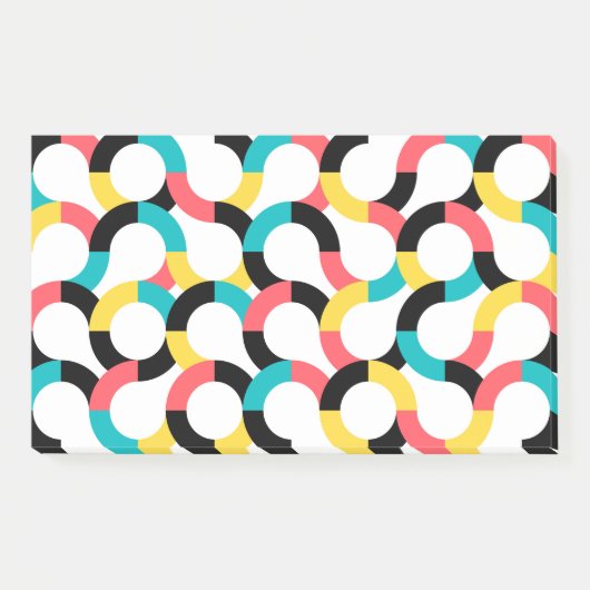 Kleurrijk, trendy, vrolijk, leuk, moderne geometri post-it® notes (Voorkant)