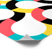 Kleurrijk, trendy, vrolijk, leuk, moderne geometri poster (Hoek)