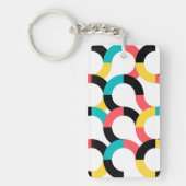 Kleurrijk, trendy, vrolijk, leuk, moderne geometri sleutelhanger (Voorkant)
