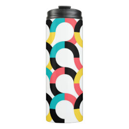 Kleurrijk, trendy, vrolijk, leuk, moderne geometri thermosbeker