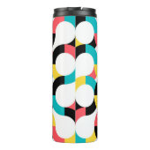 Kleurrijk, trendy, vrolijk, leuk, moderne geometri thermosbeker (Achterkant)